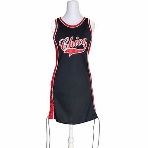 Chica Steve And Barry’s Bodycon Dress Medium Lace Up Vintage 90’s Sleeveless